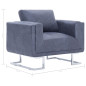 Fauteuil cube Gris Similicuir daim