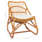 Chaise en rotin Marron clair Lin