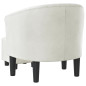 Fauteuil cabriolet avec repose-pied blanc similicuir