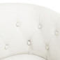 Fauteuil cabriolet avec repose-pied blanc similicuir