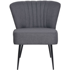 Chaise de cocktail Gris foncé Tissu