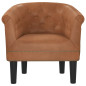 Fauteuil cabriolet marron similicuir