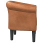 Fauteuil cabriolet marron similicuir