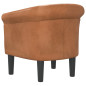 Fauteuil cabriolet marron similicuir