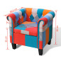 Fauteuil avec design de patchwork Tissu